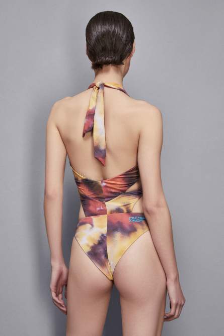 One piece swimsuit in technical jersey, Multicolor, Patrizia Pepe
