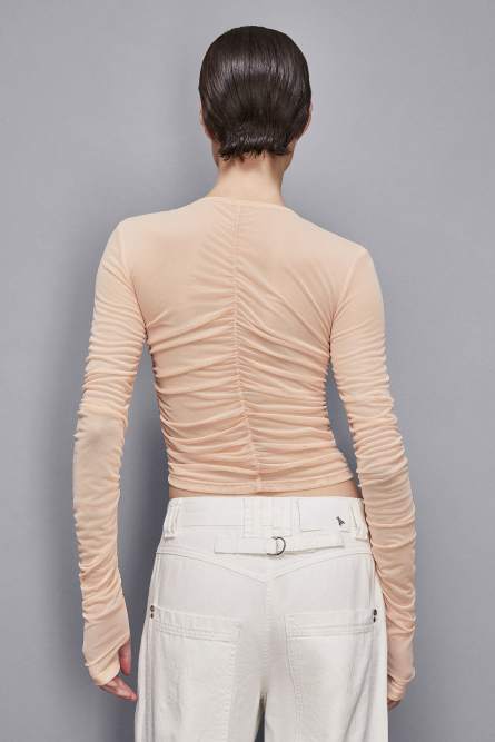 Cardigan aus Tüll, Aprikose, Patrizia Pepe