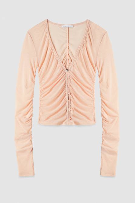 Cardigan aus Tüll, Aprikose, Patrizia Pepe