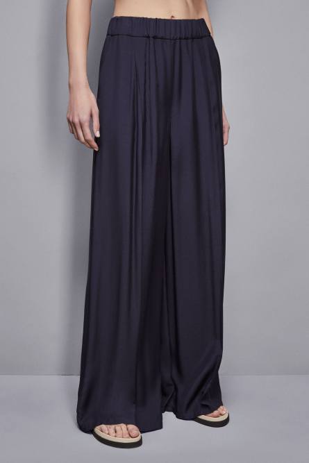 Essential wide leg pants, Blue, Patrizia Pepe