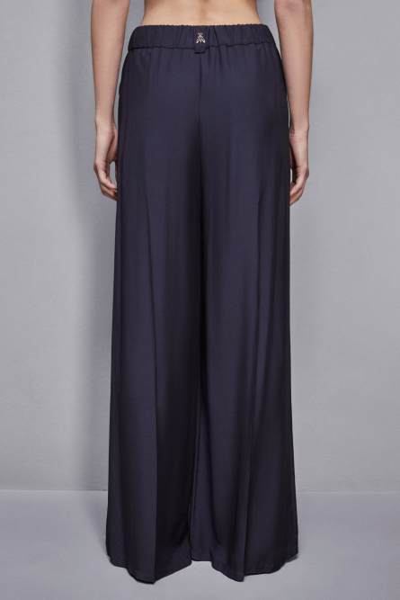 Essential wide leg pants, Blue, Patrizia Pepe
