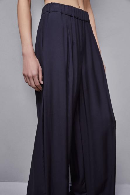 Essential wide leg pants, Blue, Patrizia Pepe
