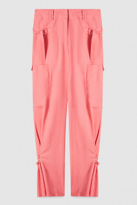 Linen cargo pants, Pink, Patrizia Pepe