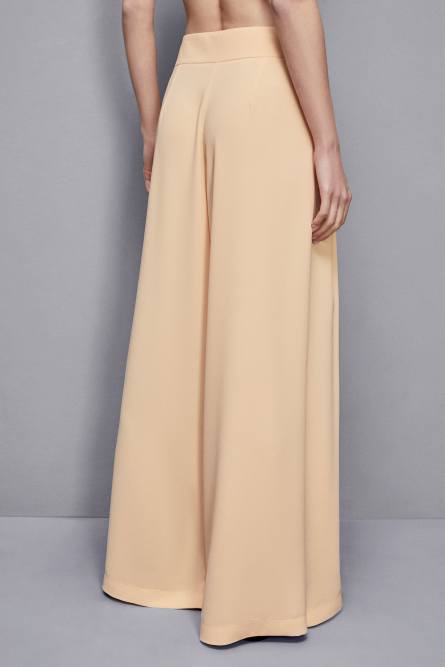 Palazzo pants with pleats, Apricot, Patrizia Pepe
