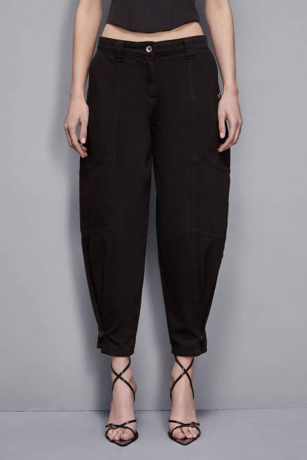Baggy denim pants, Black, Patrizia Pepe