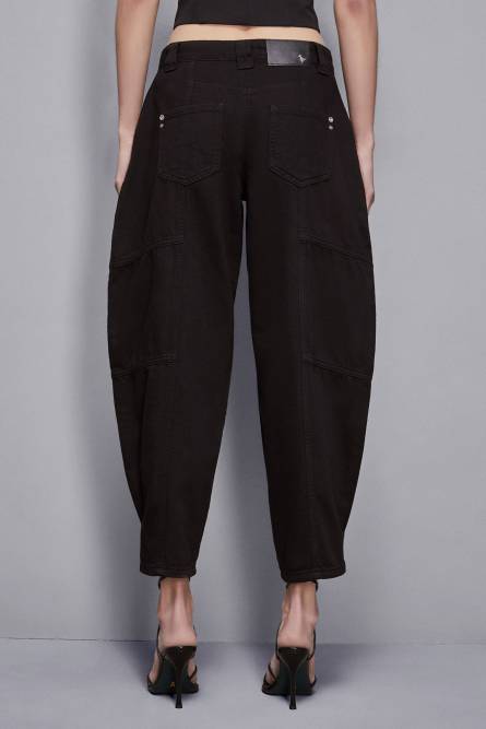 Baggy denim pants, Black, Patrizia Pepe