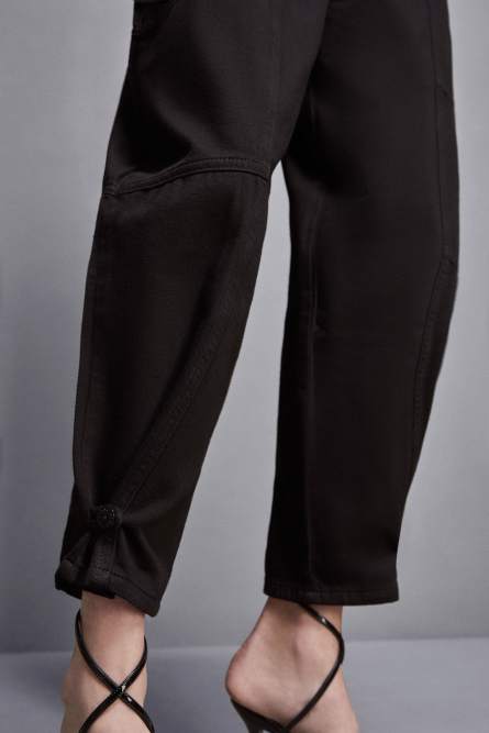 Baggy denim pants, Black, Patrizia Pepe