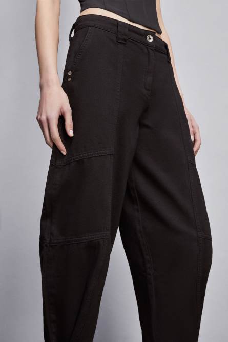 Baggy denim pants, Black, Patrizia Pepe