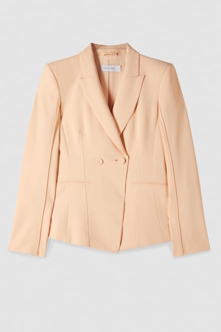 Double-breasted crepe jacket, Apricot, Patrizia Pepe