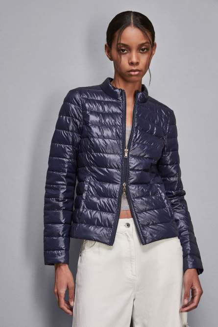 Piumino reversibile in nylon down proof, Blu, Patrizia Pepe