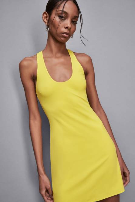 Essential jersey skinny dress, Yellow, Patrizia Pepe