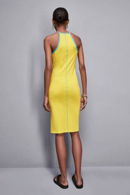 Jersey mini dress, Yellow, Patrizia Pepe