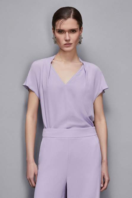 Essential viscose tunic, Purple, Patrizia Pepe