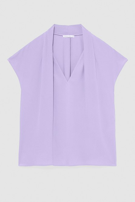 Essential viscose tunic, Purple, Patrizia Pepe