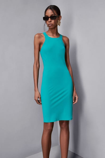 Stretch sheath dress, Light Blue, Patrizia Pepe