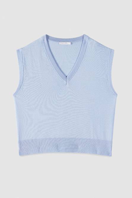 Knitted vest, Light Blue, Patrizia Pepe