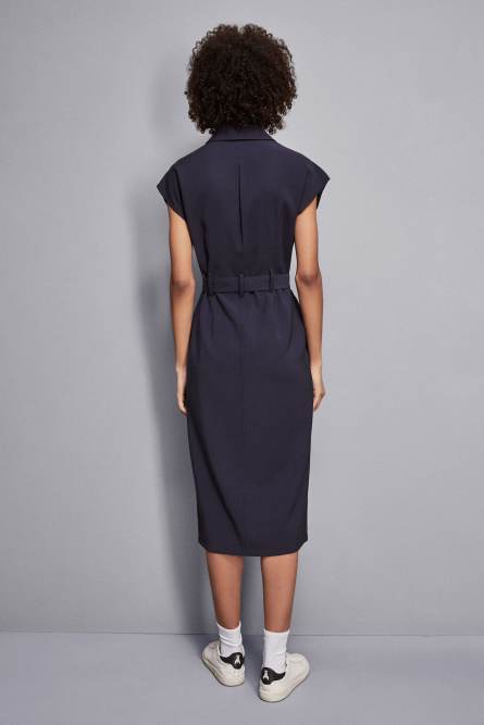 Robe chemise midi, Bleu, Patrizia Pepe