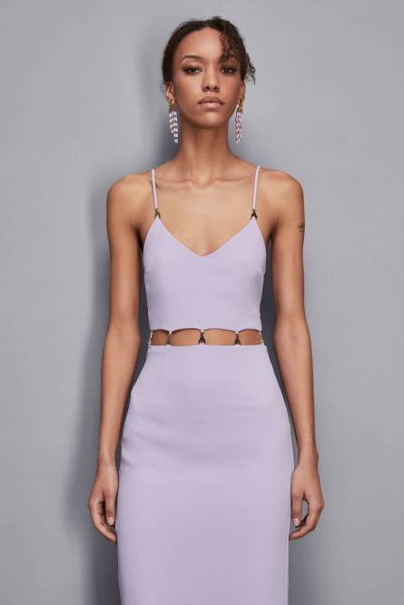 Crepe midi dress, Purple, Patrizia Pepe