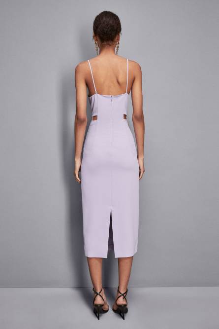 Crepe midi dress, Purple, Patrizia Pepe