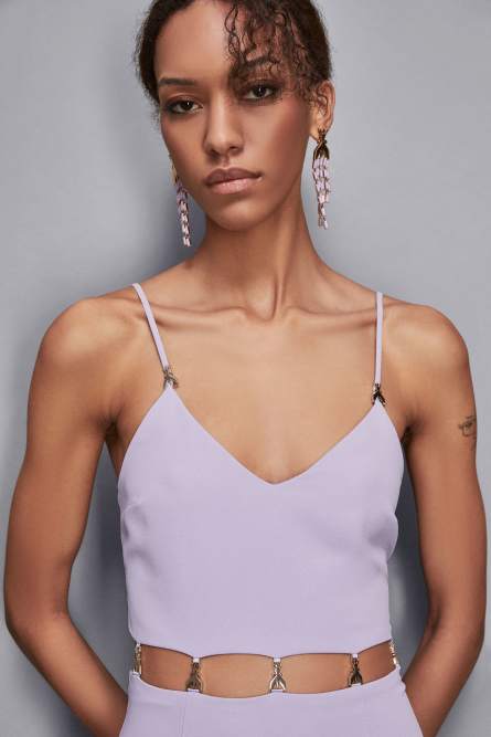 Crepe midi dress, Purple, Patrizia Pepe