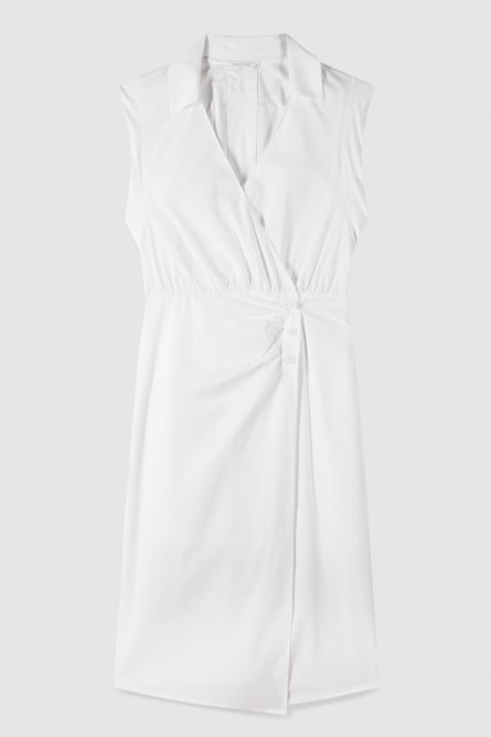 Cotton wrap dress, White, Patrizia Pepe