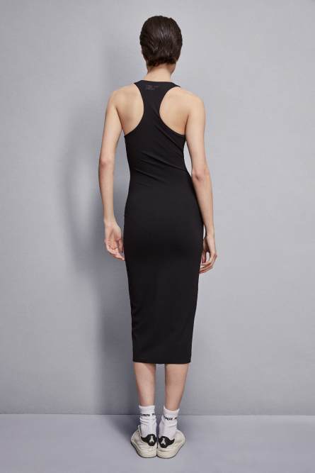 Essential jersey dress with zipper, Black, Patrizia Pepe