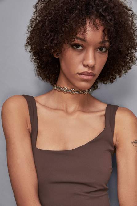 Essential jersey mini dress, Brown, Patrizia Pepe