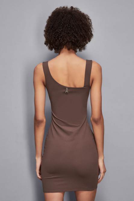 Essential jersey mini dress, Brown, Patrizia Pepe