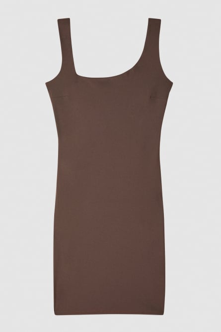 Essential jersey mini dress, Brown, Patrizia Pepe