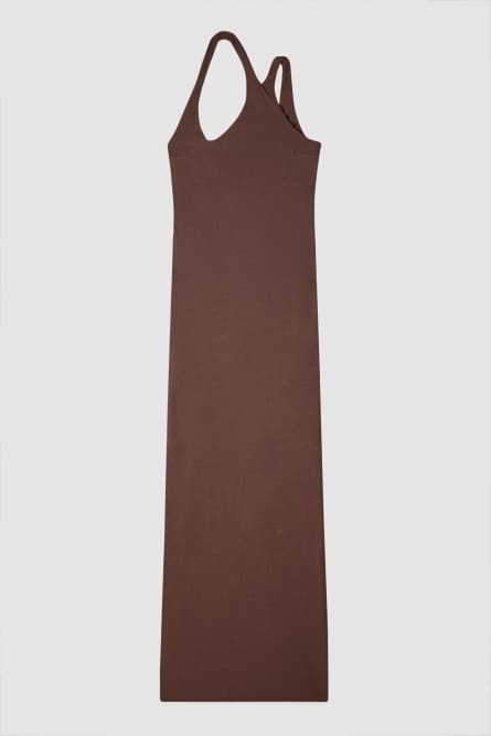 Essential long skinny dress, Brown, Patrizia Pepe