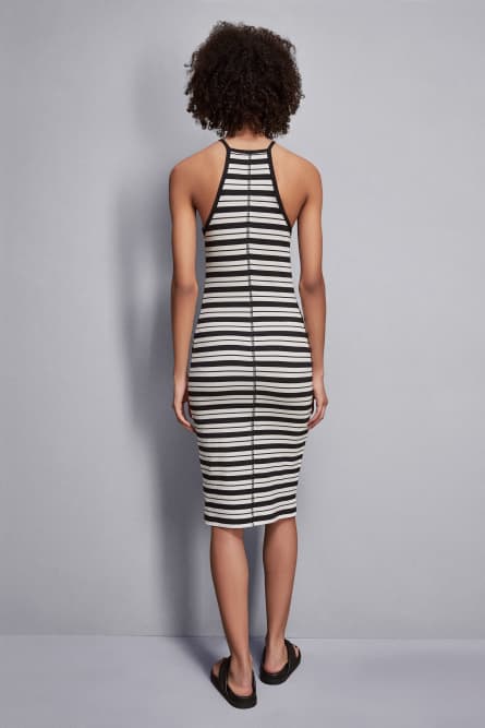 Mini-robe en jersey, Noir, Blanc, Patrizia Pepe