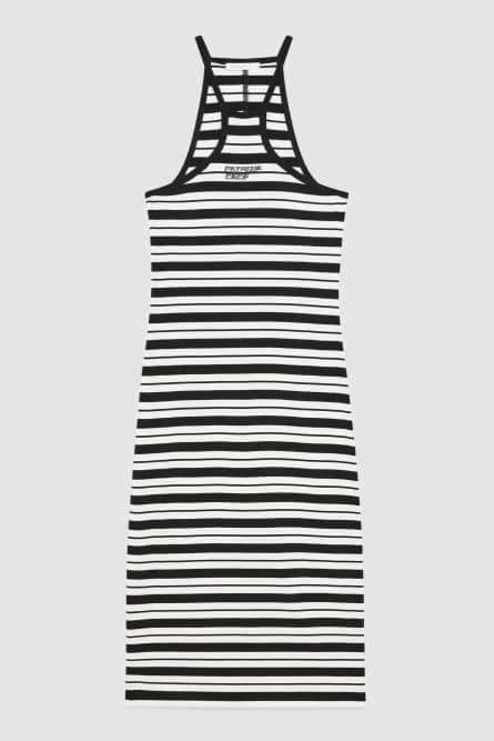 Mini-robe en jersey, Noir, Blanc, Patrizia Pepe