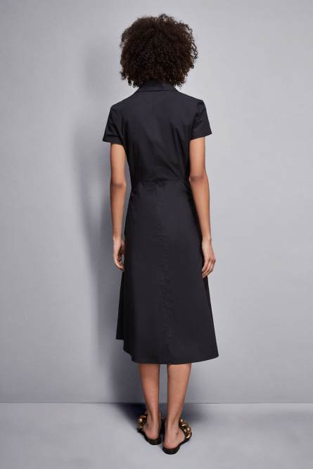 Cotton crossover dress, Blue, Patrizia Pepe