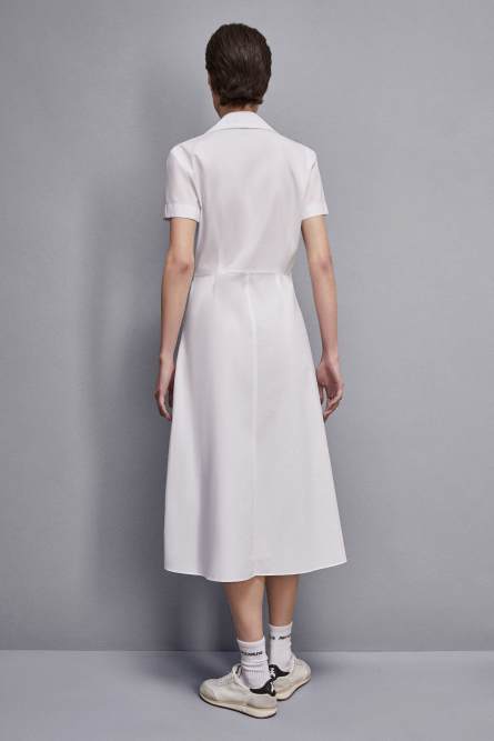 Cotton crossover dress, White, Patrizia Pepe