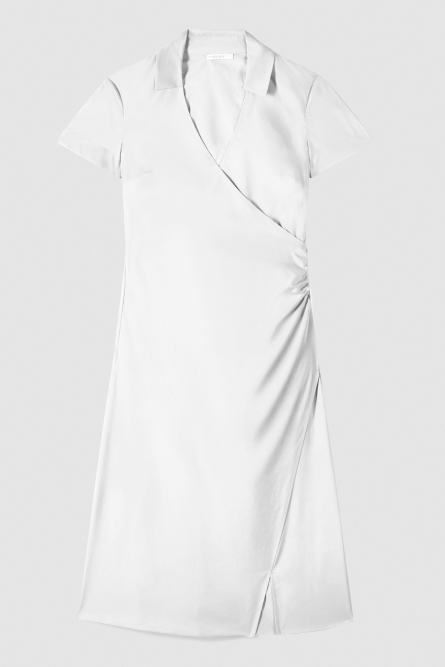 Cotton crossover dress, White, Patrizia Pepe