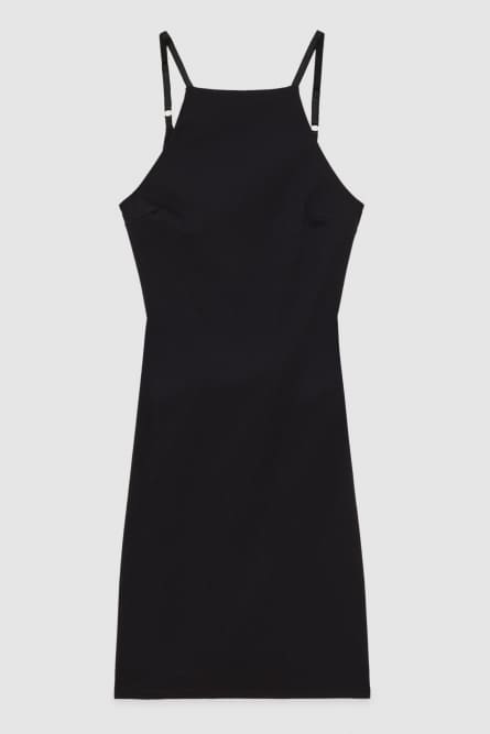 Skinny dress in soft jersey, Black, Patrizia Pepe
