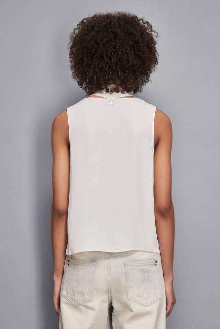 Soft Essential viscose tunic, White, Patrizia Pepe
