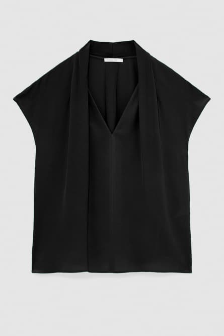 Essential viscose tunic, Black, Patrizia Pepe