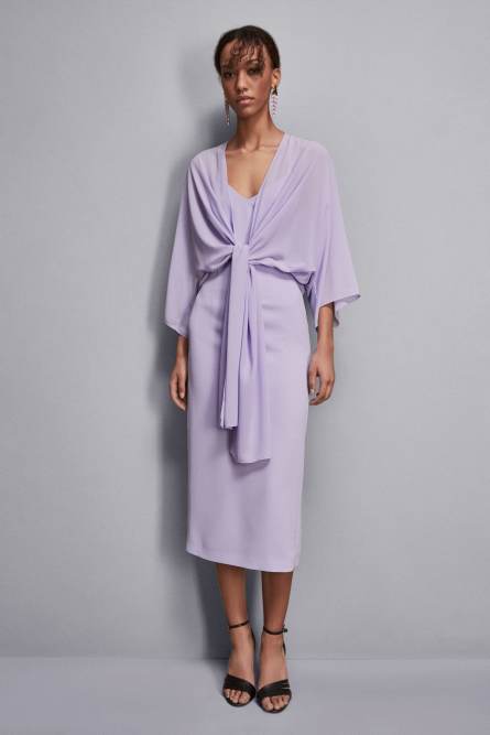 Georgette wrap sweater, Purple, Patrizia Pepe