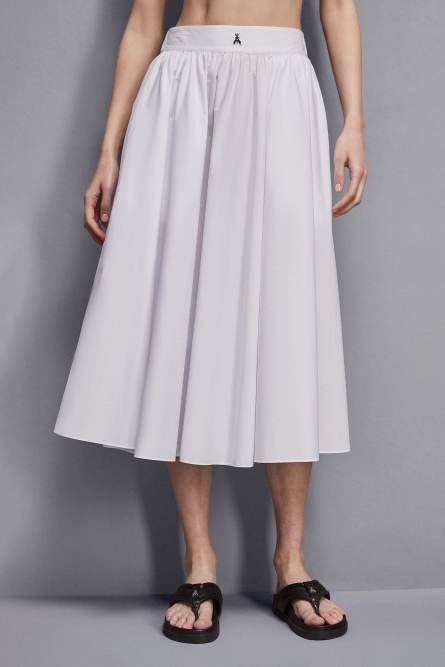 Poplin midi skirt, White, Patrizia Pepe