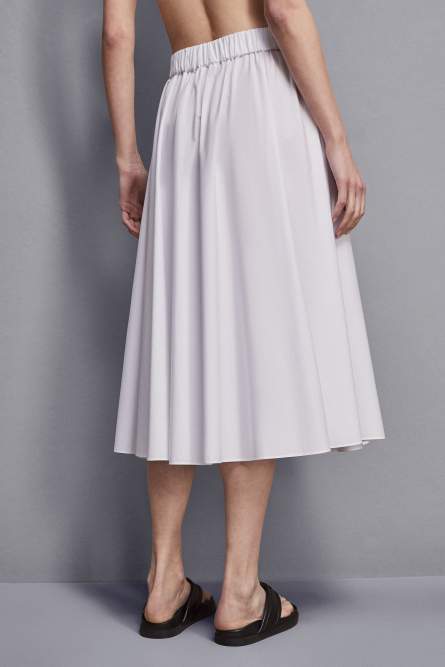 Poplin midi skirt, White, Patrizia Pepe