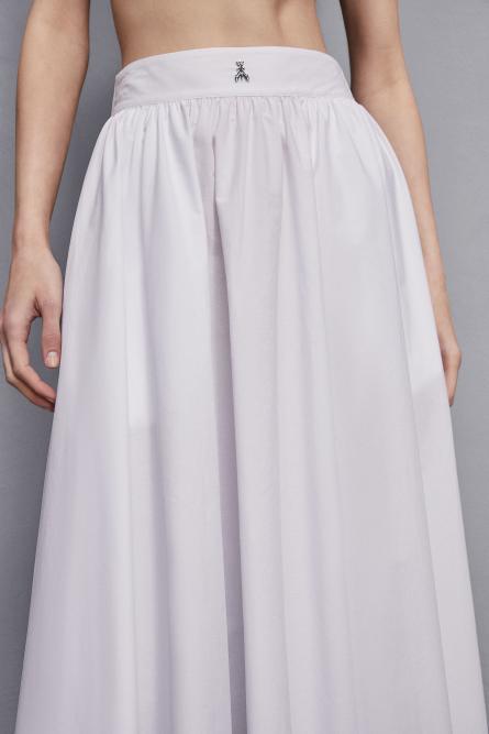 Poplin midi skirt, White, Patrizia Pepe