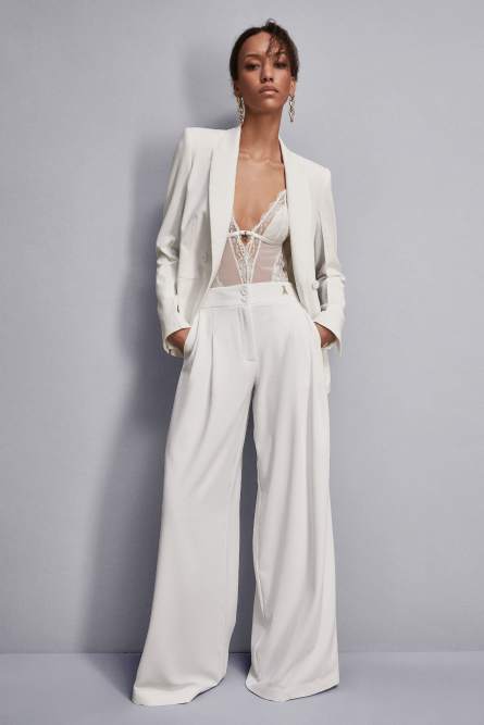 Lace bodysuit, White, Patrizia Pepe