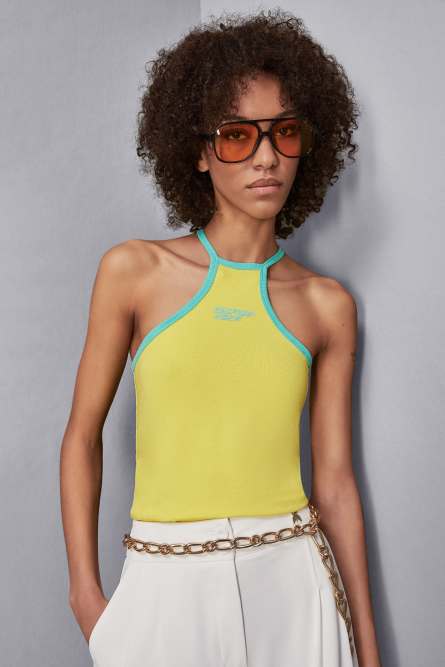 Tank-Top aus Jersey, Gelb, Patrizia Pepe