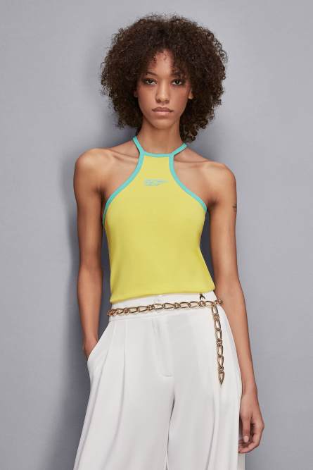 Tank-Top aus Jersey, Gelb, Patrizia Pepe
