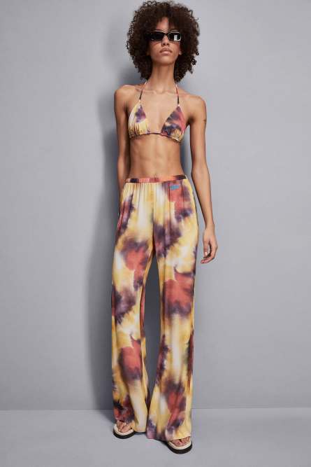 Viscose pants with print, Multicolor, Patrizia Pepe