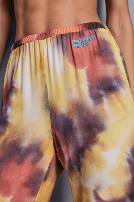 Viscose pants with print, Multicolor, Patrizia Pepe