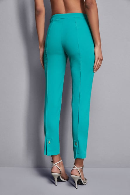 Low-waisted cigarette pants, Green, Patrizia Pepe