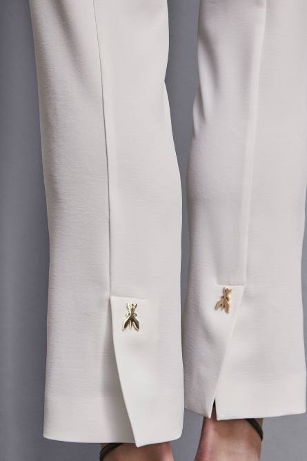 Low-waisted cigarette pants, White, Patrizia Pepe