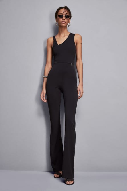 Mono entallado de jersey Essential, Negro